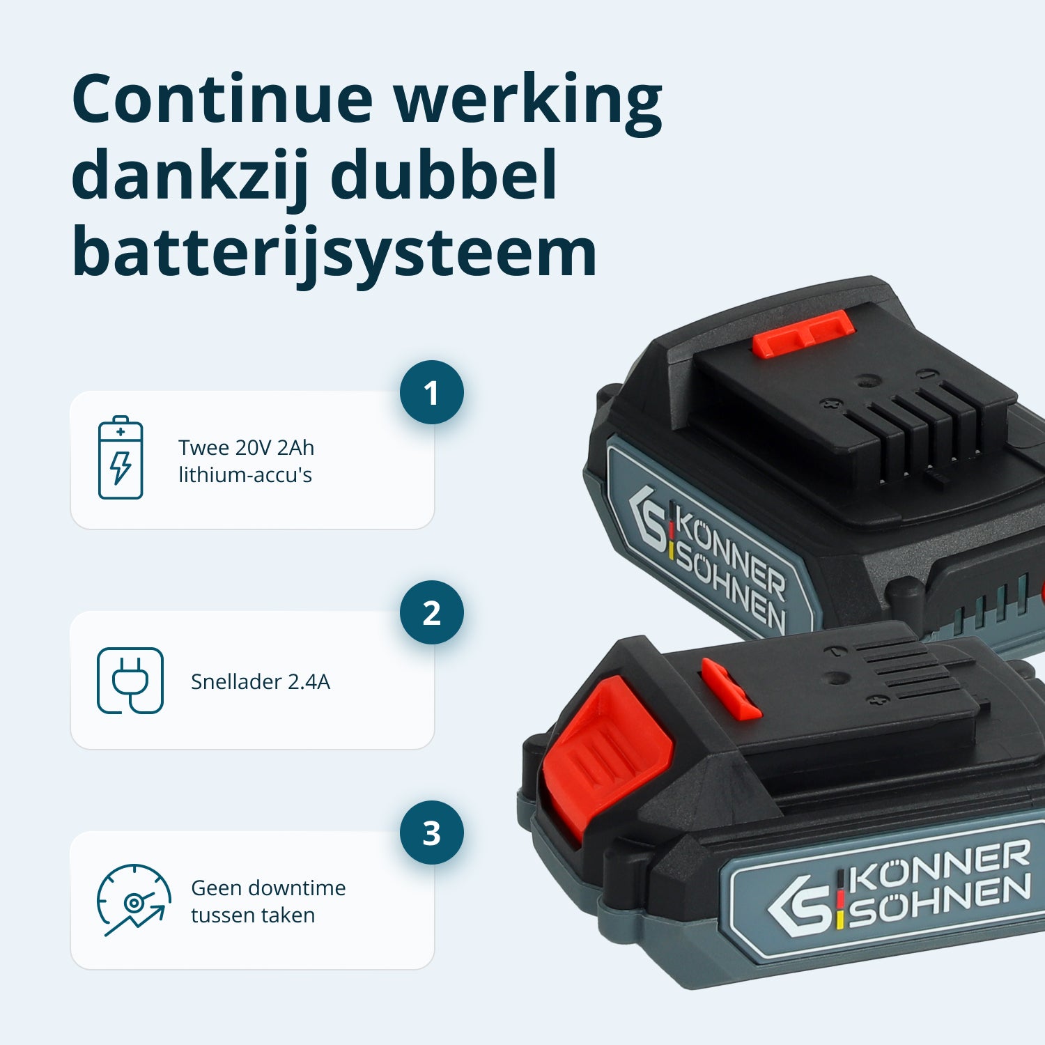 KS IDISD 20V SET 2 Conjunto inalámbrico Master Set 2en1