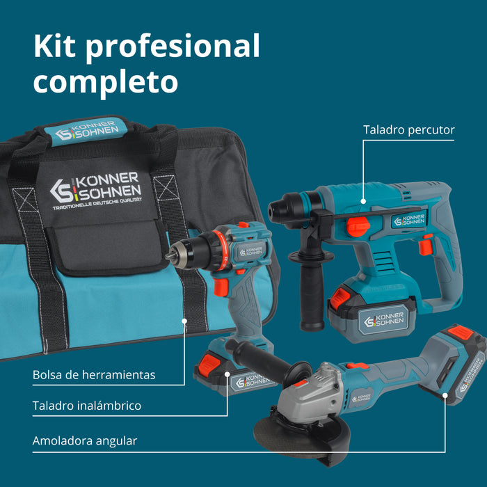 Акумулаторен Мастер Комплект 3-в-1 Комплект KS RHAGD 20V SET 3 PLUS