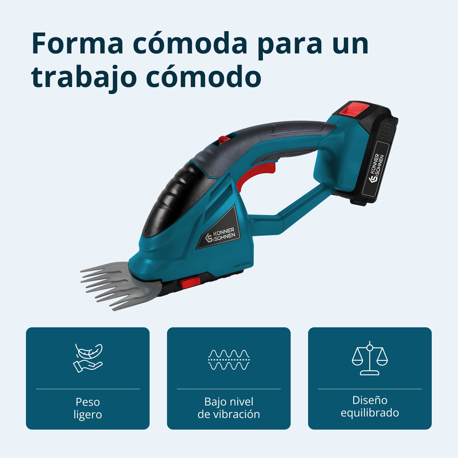 Tijeras de césped y cortasetos 2 en 1 inalámbricas KS SHT-20V