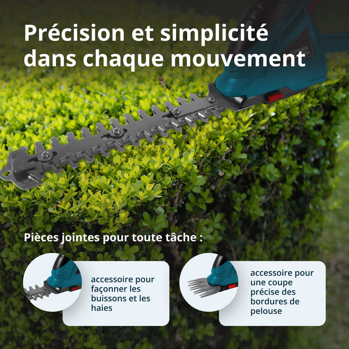 Taille-haie et cisaille à gazon sans fil 2 en 1 KS SHT-20V