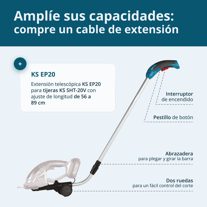 Tagliasiepi e forbici per erba senza fili 2 in 1 KS SHT-20V