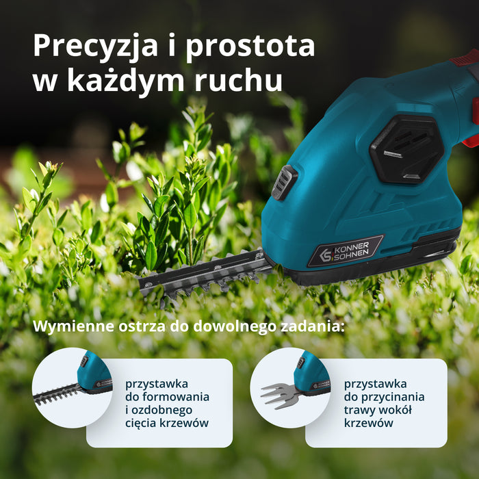 Akumulatorowe nozyce do trawy i Zywoptotu 2 w 1 KS SHT-8V