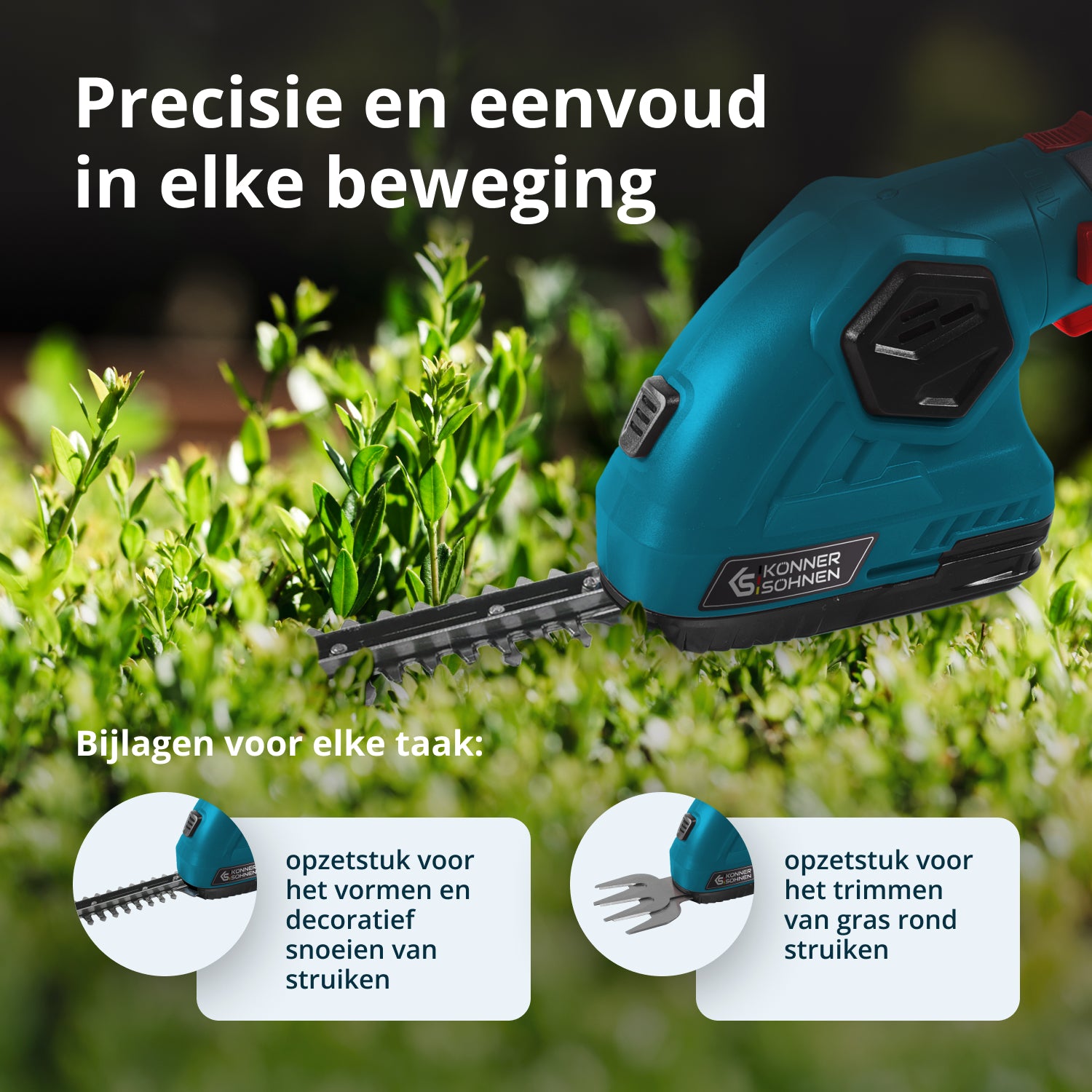 Tijeras de césped y cortasetos 2 en 1 inalámbricas KS SHT-8V