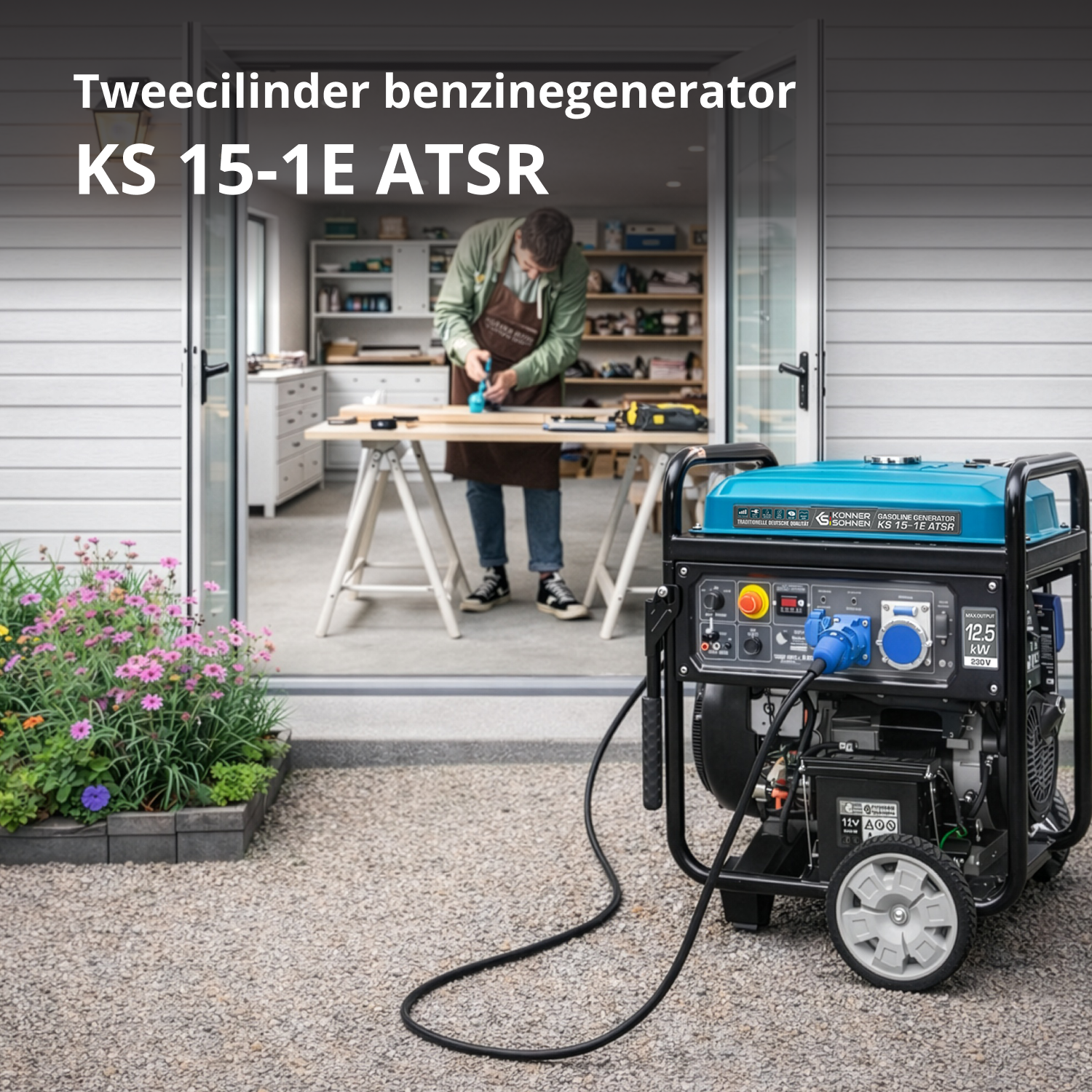 Benzinegenerator 'Könner & Söhnen' KS 15-1E ATSR