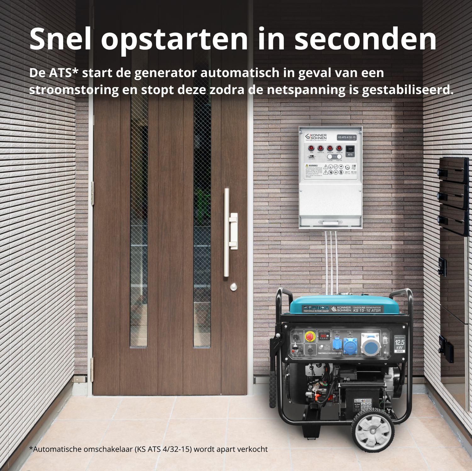 Benzinegenerator 'Könner & Söhnen' KS 15-1E ATSR