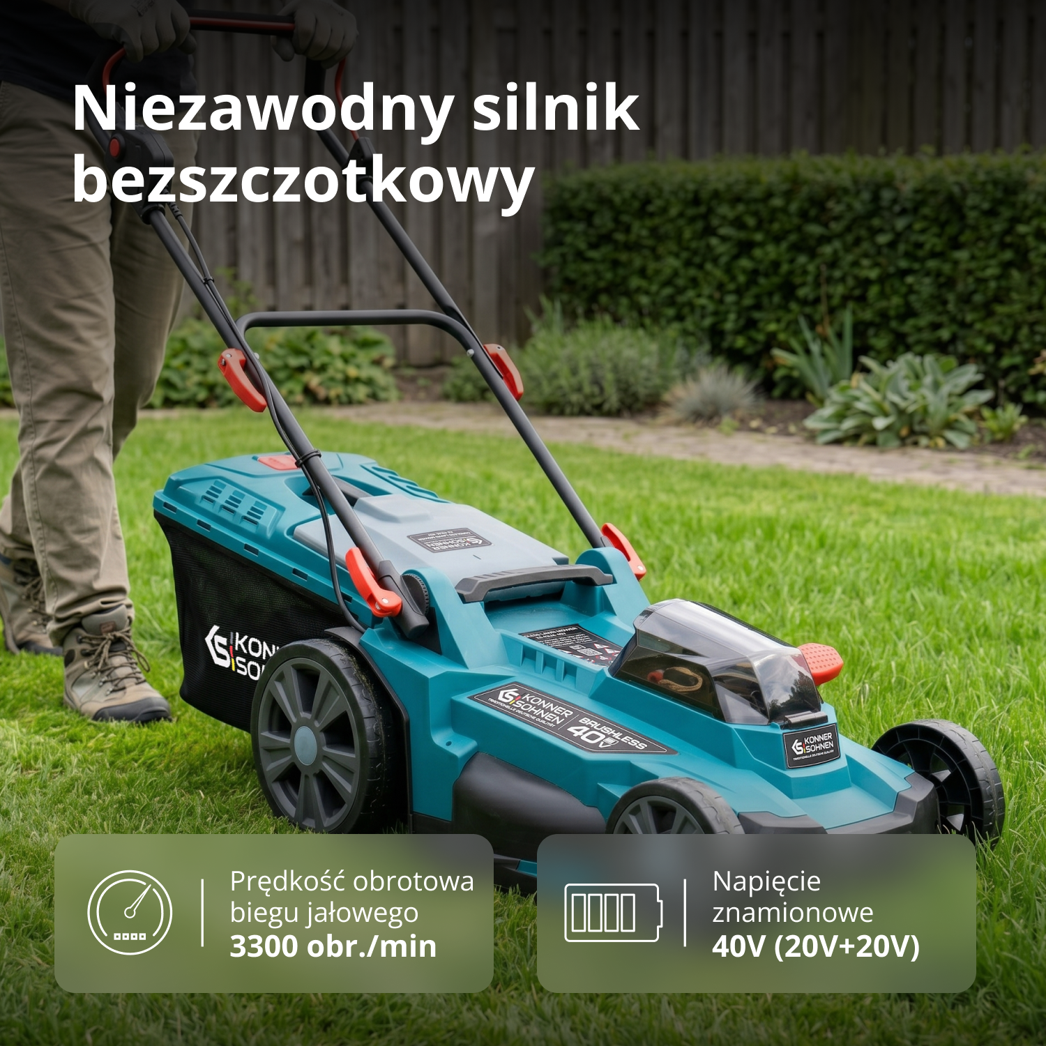 Zestaw promocyjny do pielęgnacji trawnika KS 43LM-BCT40V-SET