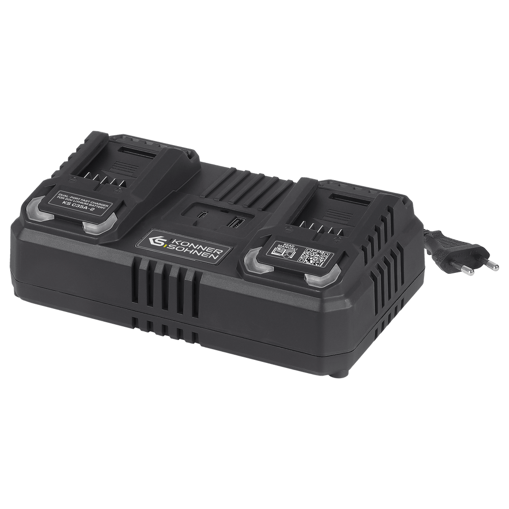 Caricabatterie doppio per batterie ricaricabili 20V KS C35A-2