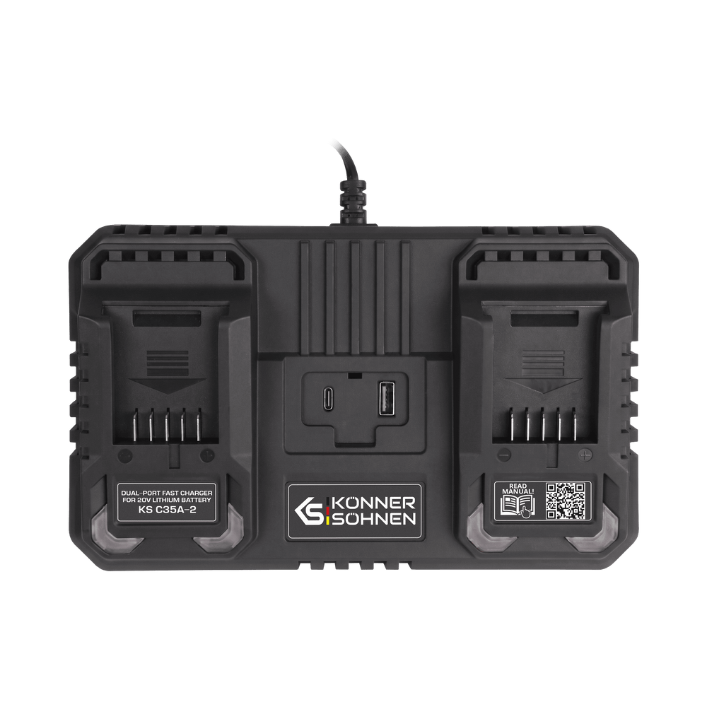 Caricabatterie doppio per batterie ricaricabili 20V KS C35A-2