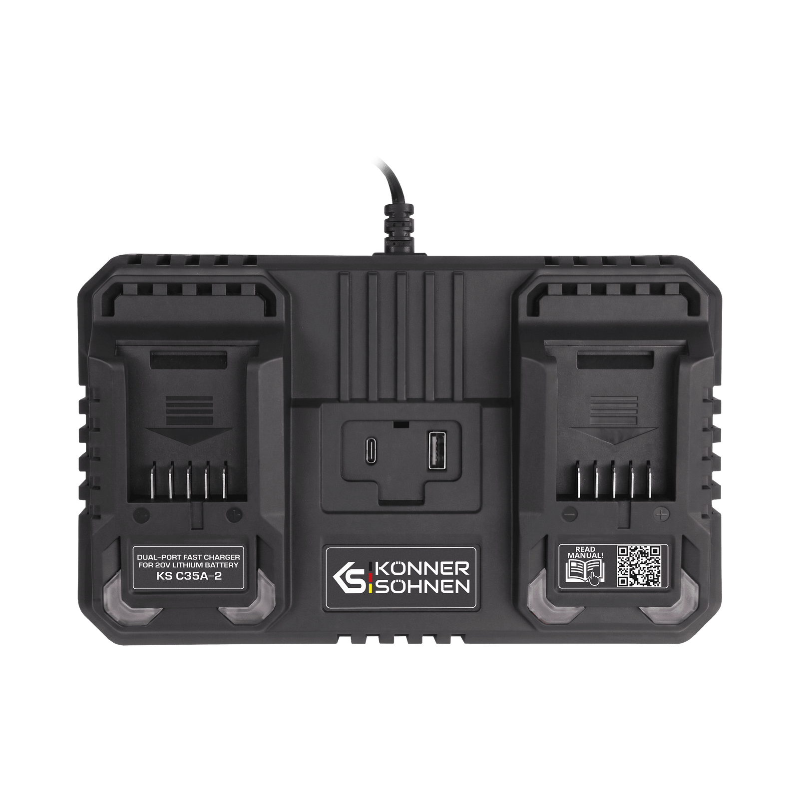 Cargador doble para baterías de 20V KS C35A-2