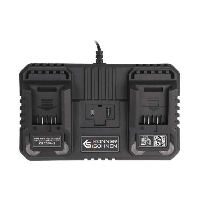Caricabatterie doppio per batterie ricaricabili 20V KS C35A-2