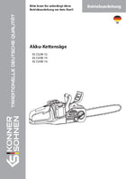 Akku-Kettensäge KS CS20V-12, KS CS40V-14, KS CS40V-16