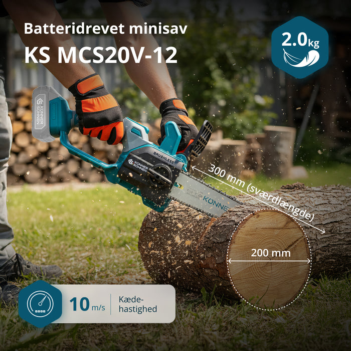 Ledningsfri Mini Kædesav KS MCS20V-12