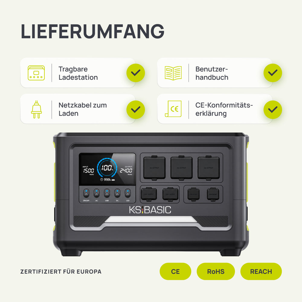 Tragbare Powerstation KSB 2400PS