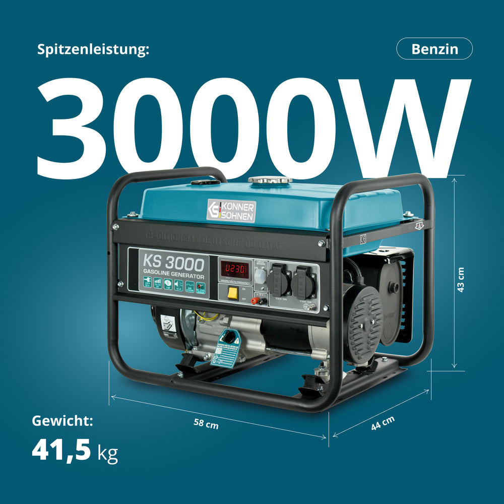 Benzin-Generator "Könner & Söhnen" KS 3000