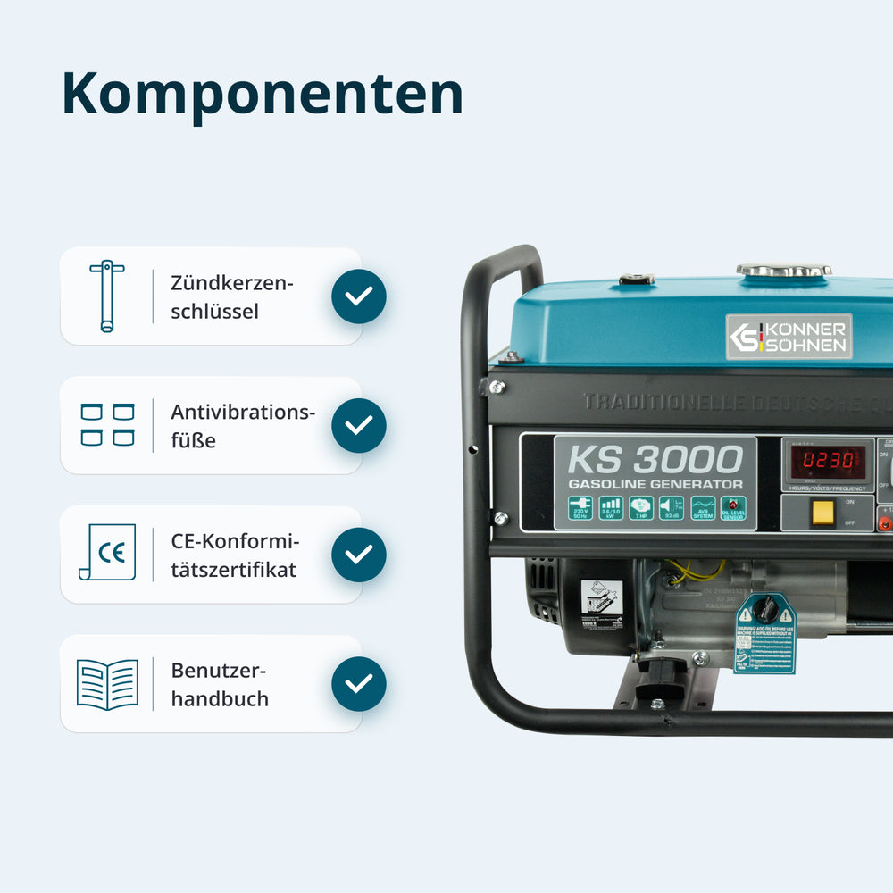 Benzin-Generator "Könner & Söhnen" KS 3000