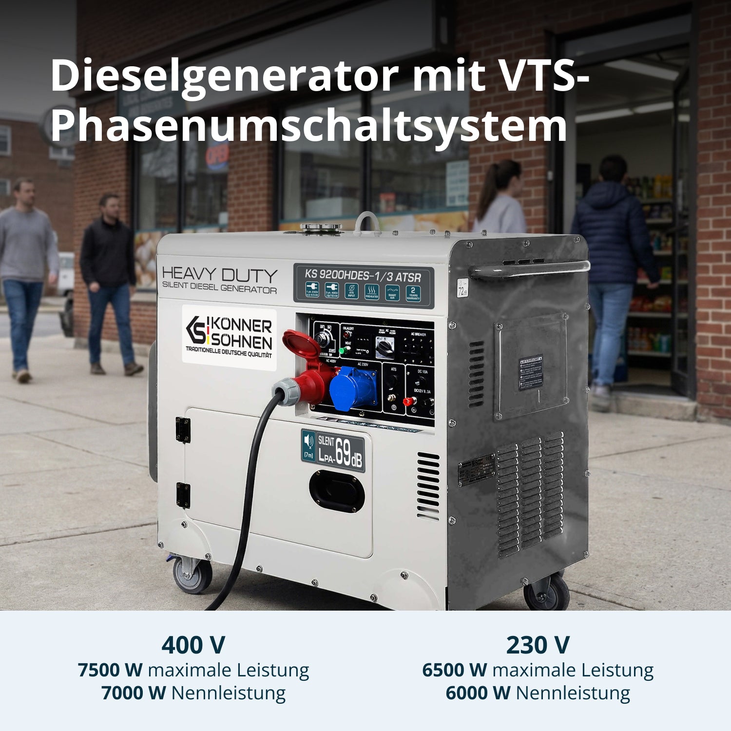 Diesel-Generator "Könner & Söhnen" KS 9200HDES-1/3 ATSR (EURO V)
