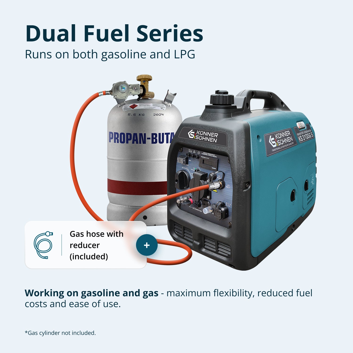 LPG/gasoline inverter generator KS 3100iG S