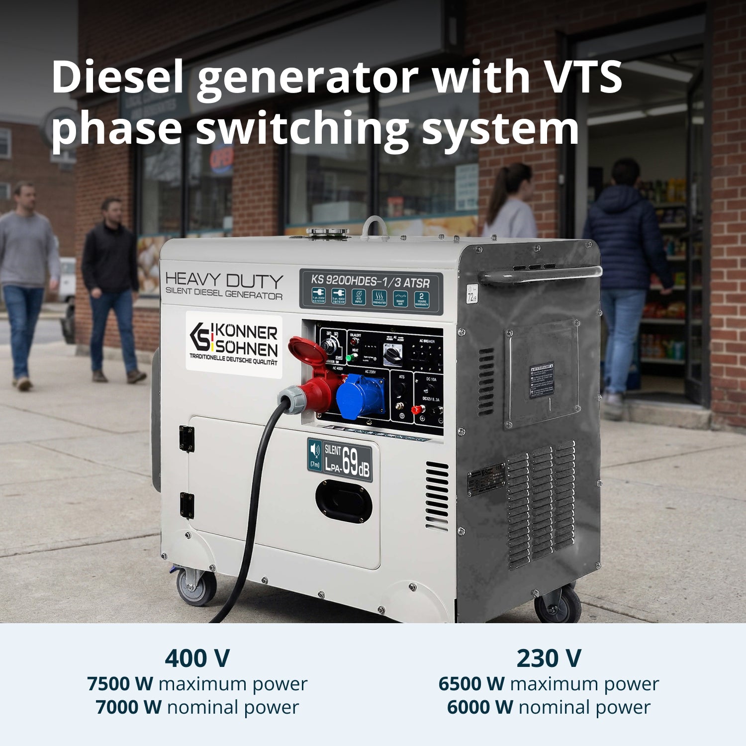 Diesel generator "Könner & Söhnen" KS 9200HDES-1/3 ATSR (EURO V)