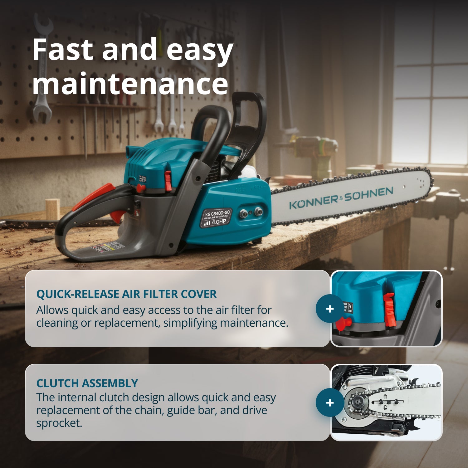 Gasoline chainsaw KS CS40G-20