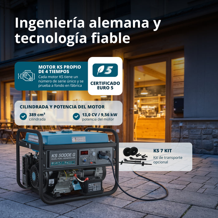 LPG/Benzinski generator „Könner & Söhnen“ KS 5000E G
