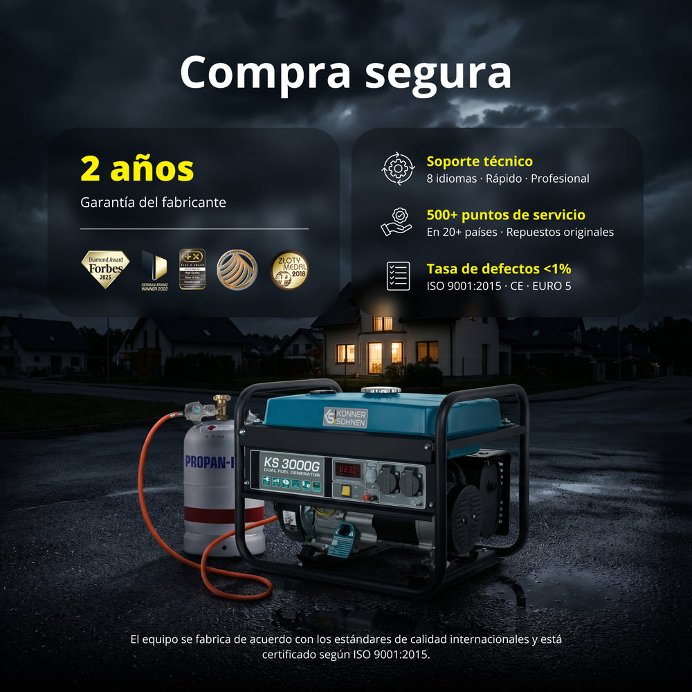 LPG/Benzínový generátor „Könner & Söhnen“ KS 3000G