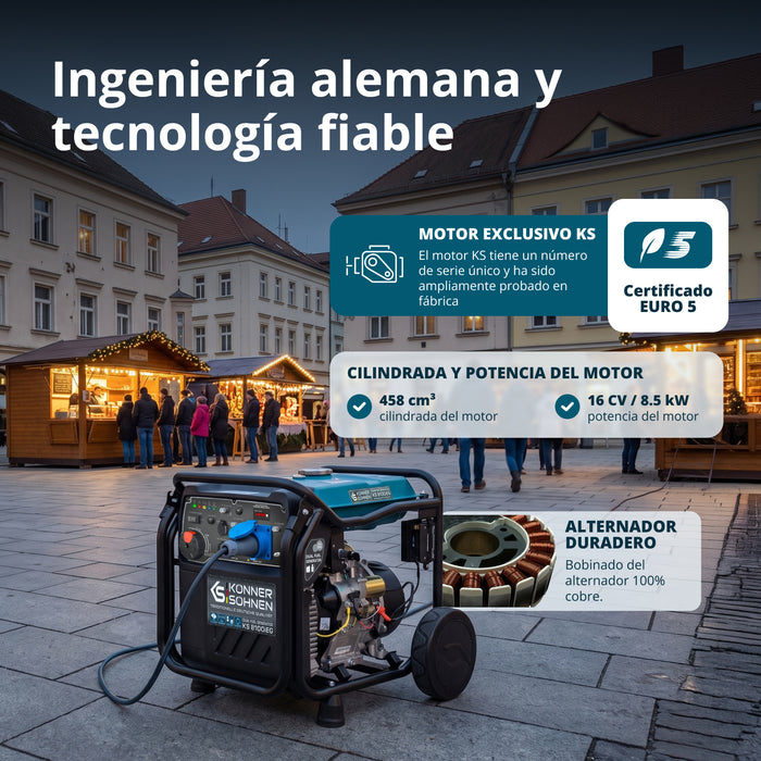LPG/benzinski invertorski generator KS 8100iEG