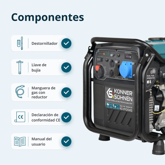 LPG/benzinski invertorski generator KS 8100iEG