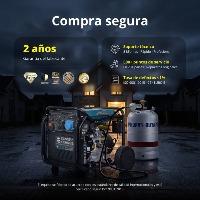LPG/benzinski invertorski generator KS 8100iEG