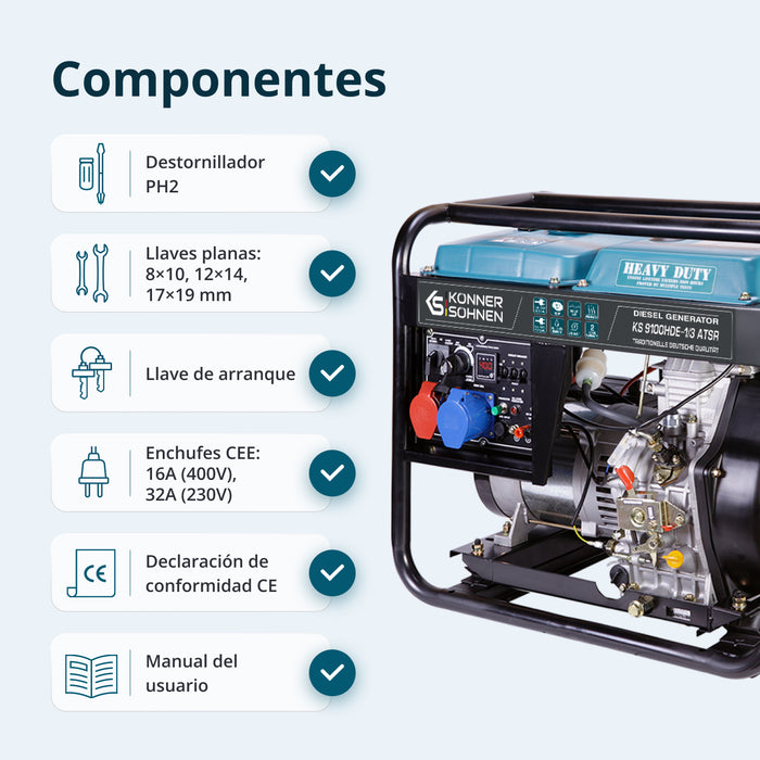 Γεννήτρια ντίζελ «Könner & Söhnen» KS 9100HDE-1/3 ATSR (EURO V)