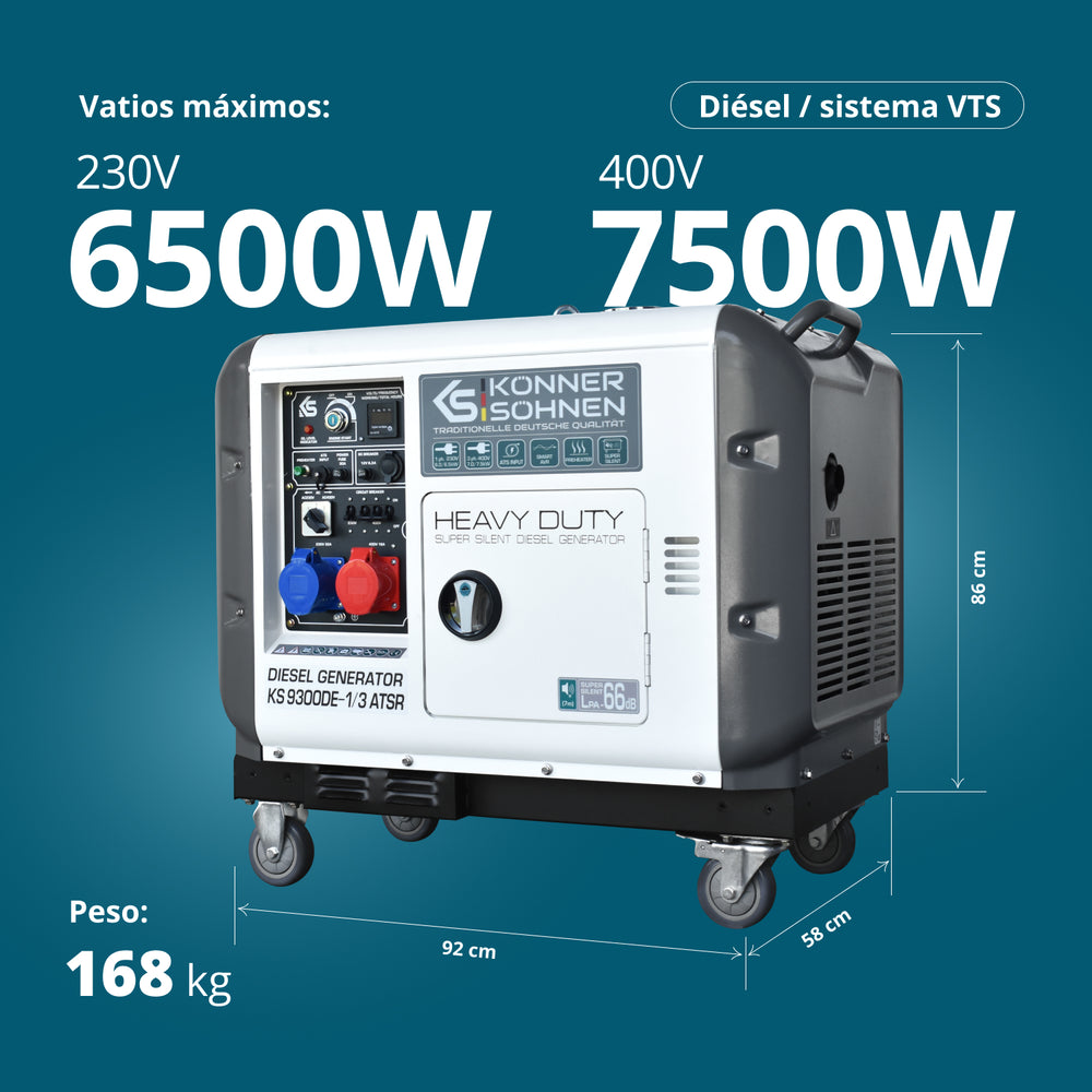 Diesel generátor „Könner & Söhnen” KS 9300DE-1/3 ATSR (EURO V)