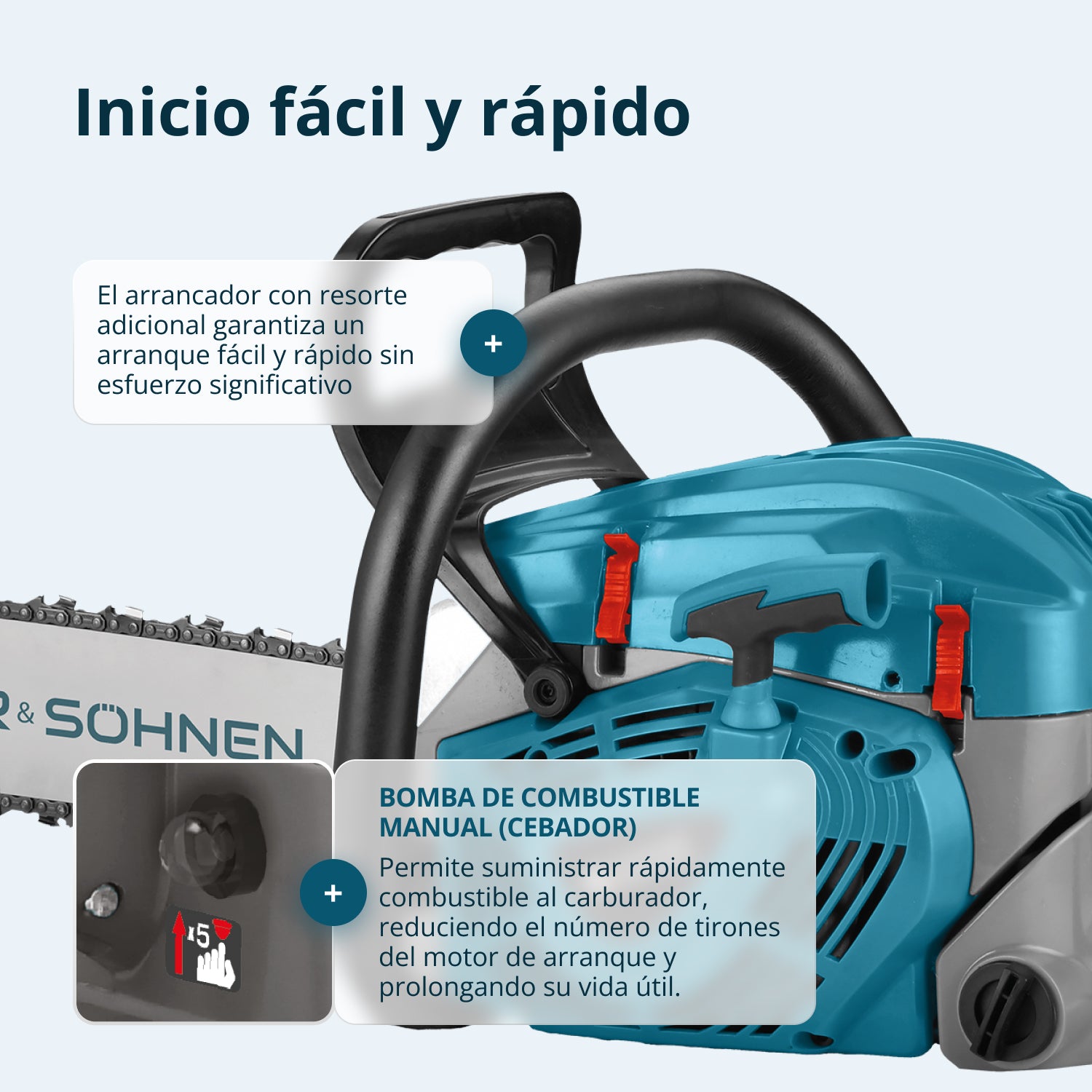 Benzines láncfűrész KS CS40G-20