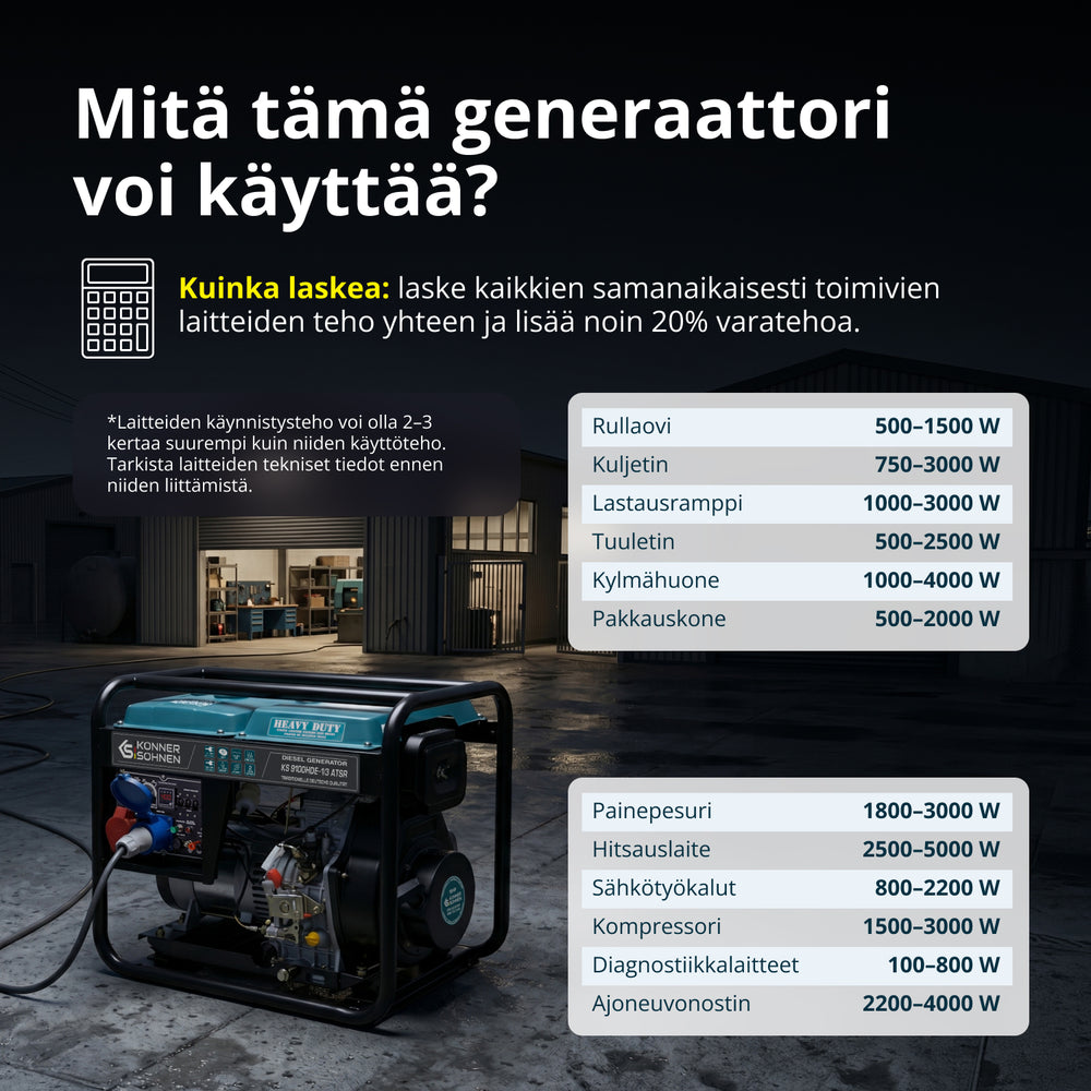 Dieselgeneraattori "Könner & Söhnen" KS 9100HDE-1/3 ATSR (EURO V)