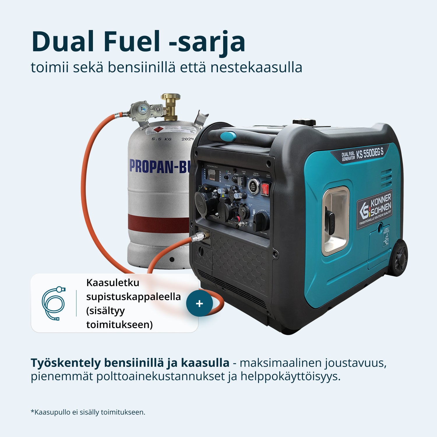 LPG/bensiini-invertterigeneraattori KS 5500iEG S