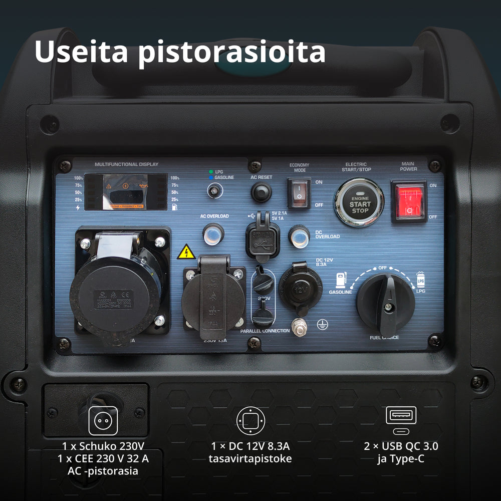 LPG/bensiini-invertterigeneraattori KS 5500iEG S