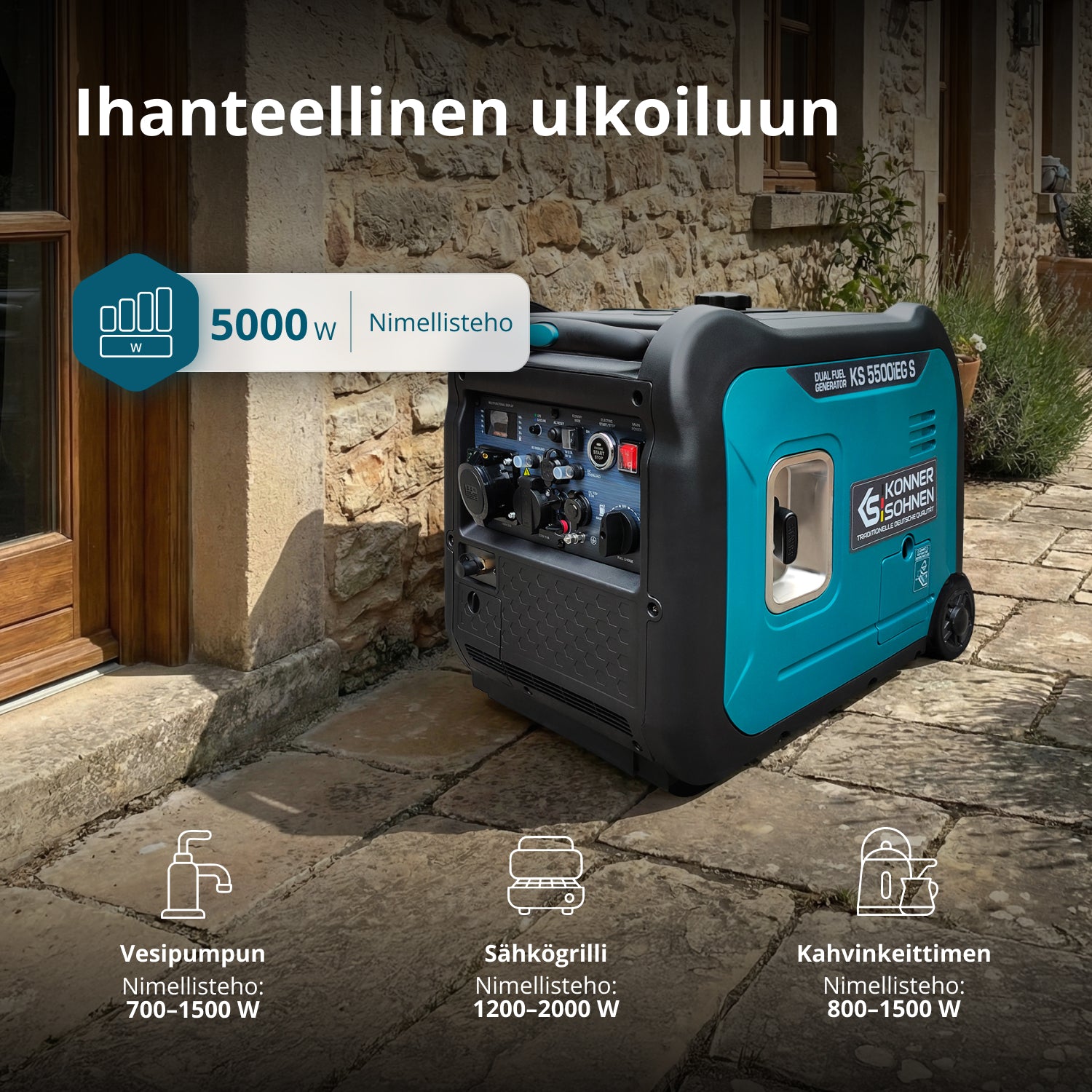 LPG/bensiini-invertterigeneraattori KS 5500iEG S