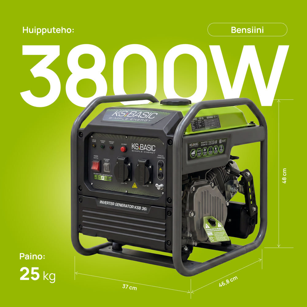 Invertterigeneraattori KSB 36i