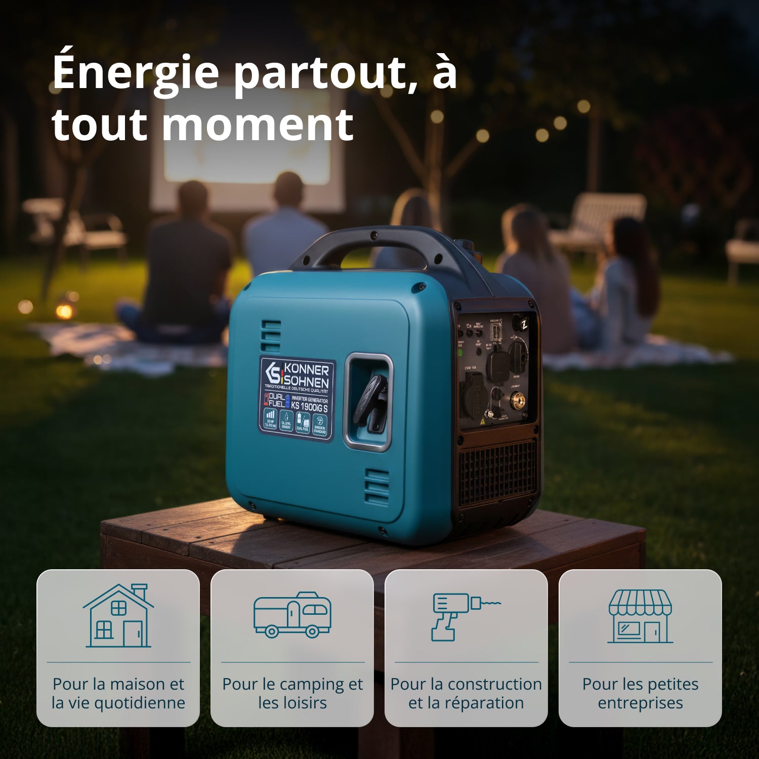 Groupe électrogène Inverter (gaz/essence) KS 1900iG S 