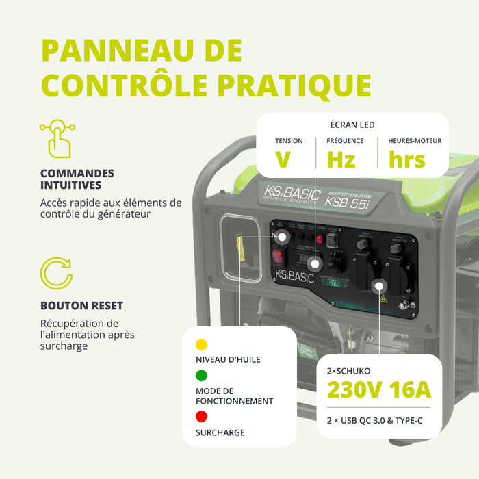 Groupe électrogène inverter KSB 55i 