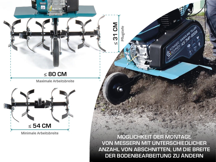 Gasoline tiller KS 7HP-850A
