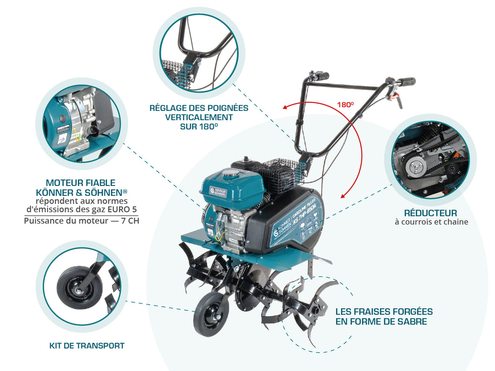 Motobineuse à essence KS 7HP-850A