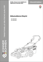 Akkumulátoros fúnyíró KS 33LM-20V, KS 43LM-40V