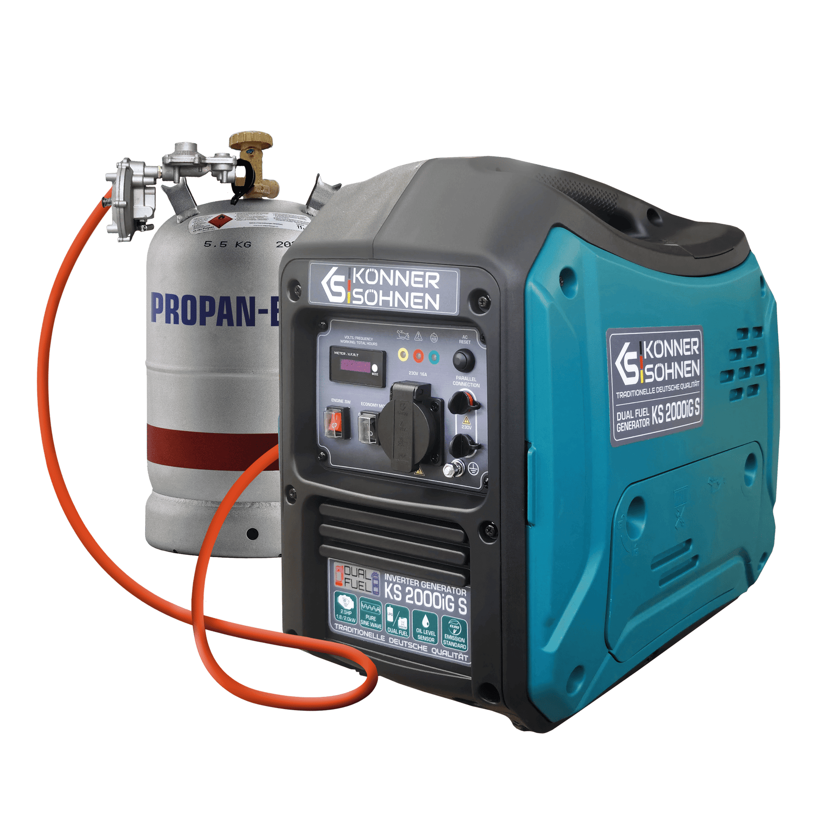 Gerador inversor a GPL/gasolina KS 2000iG S