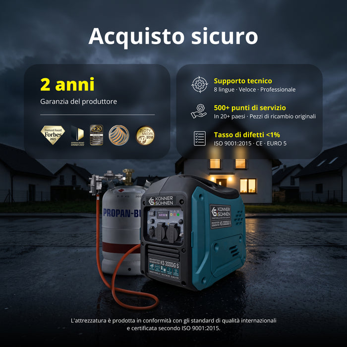 Generatore inverter a GPL/benzina KS 3000iG S