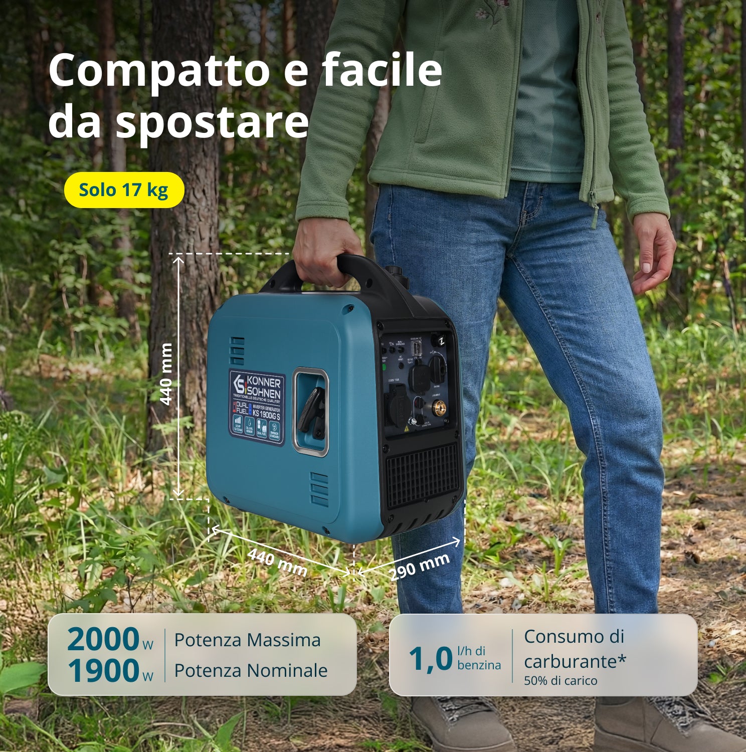 Generatore inverter (GPL/benzina) KS 1900iG S