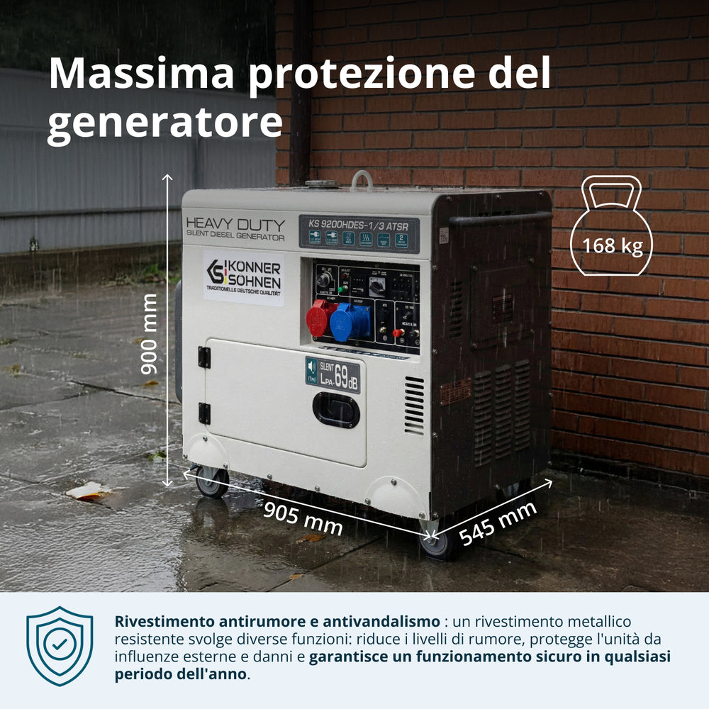Generatore diesel "Könner & Söhnen" KS 9200HDES-1/3 ATSR (EURO V)