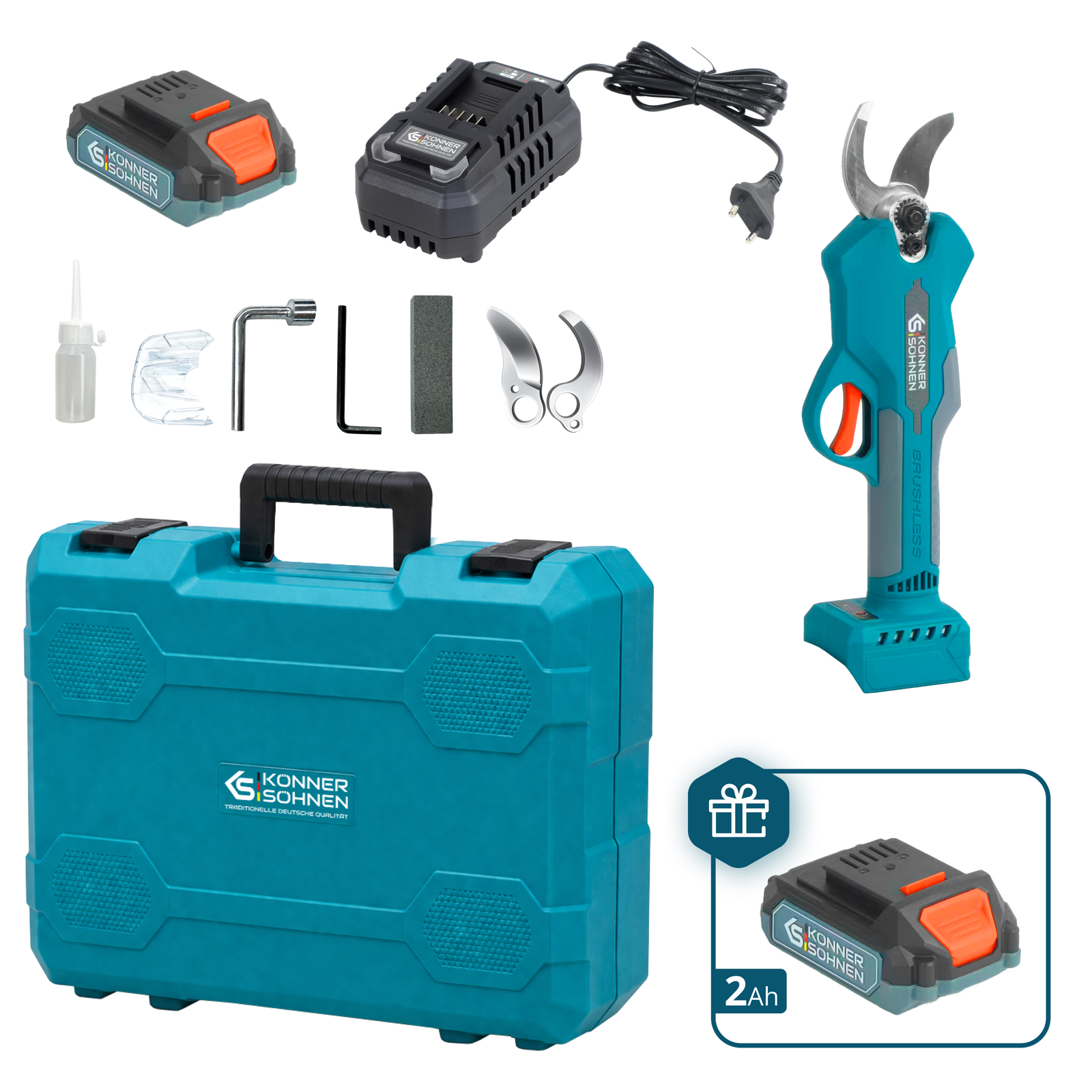 Tesoura de Poda Elétrica Sem Fios KS CPS20V-32 Case
