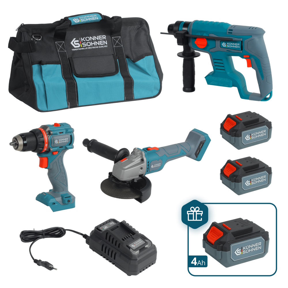 Акумулаторен Мастер Комплект 3-в-1 Комплект KS RHAGD 20V SET 3 PLUS
