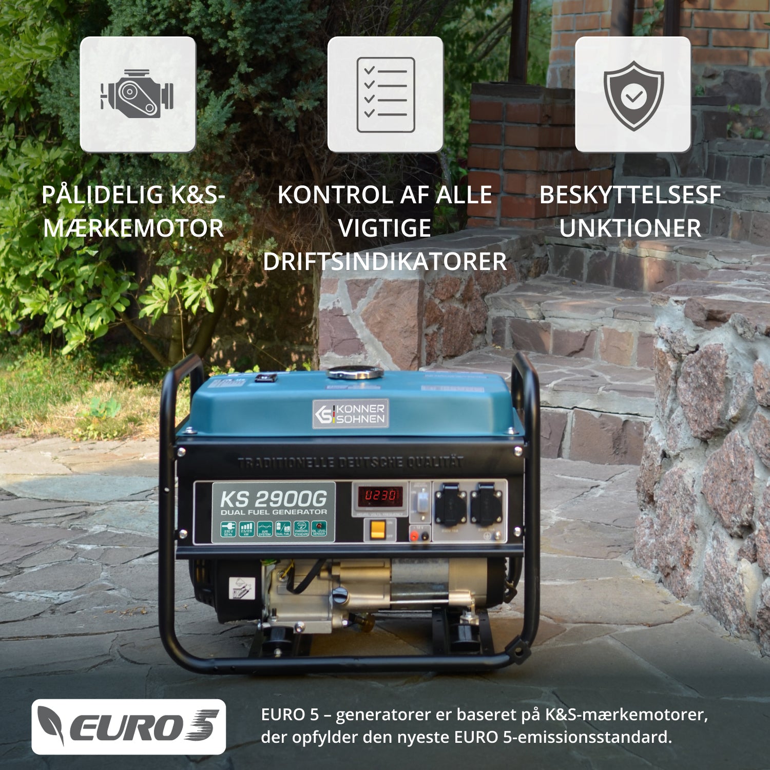 LPG/benzin generator "Könner & Söhnen" KS 2900G