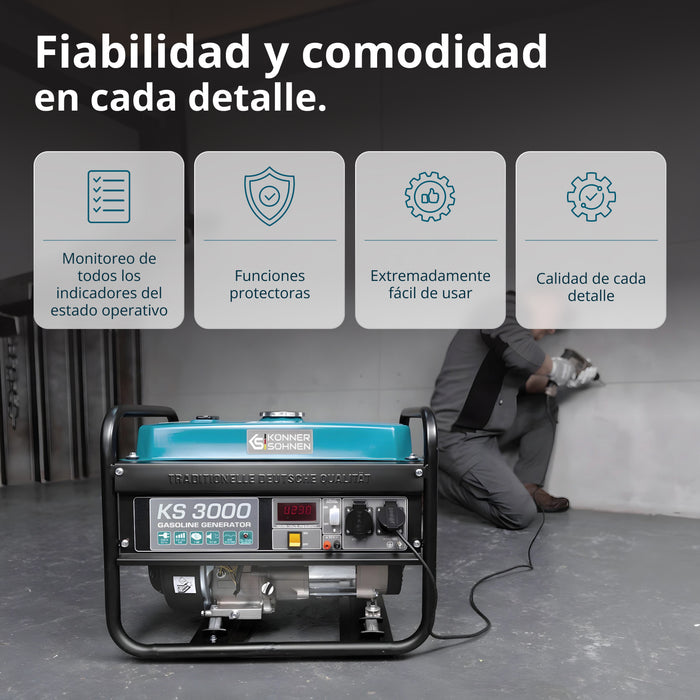 Generador de gasolina "Könner & Söhnen" KS 3000
