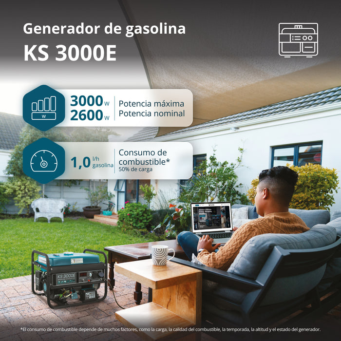 Gerador a gasolina "Könner & Söhnen" KS 3000E